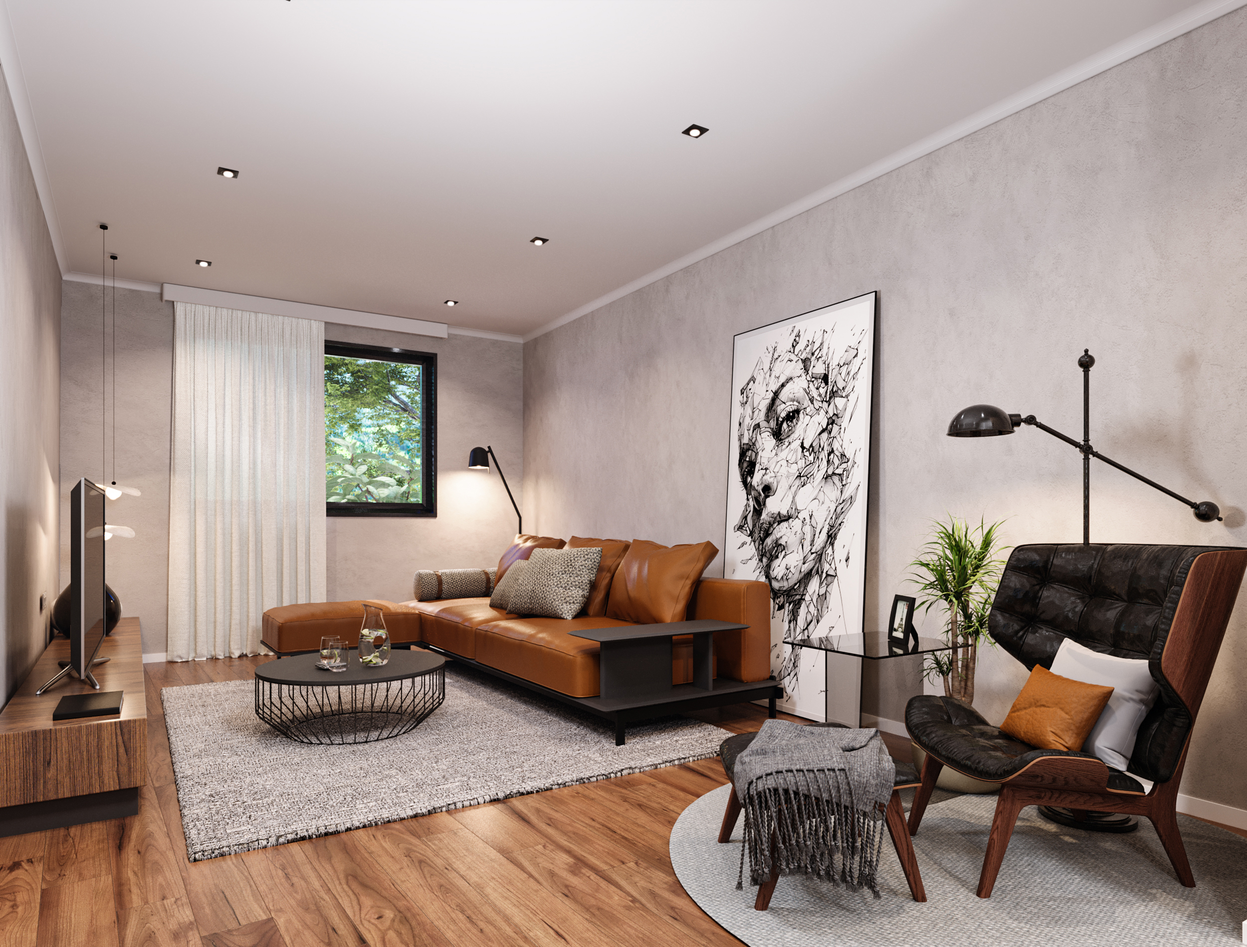 HH-SPENCER-INDUSTRIAL STYLE-LIVING ROOM-VIEW01